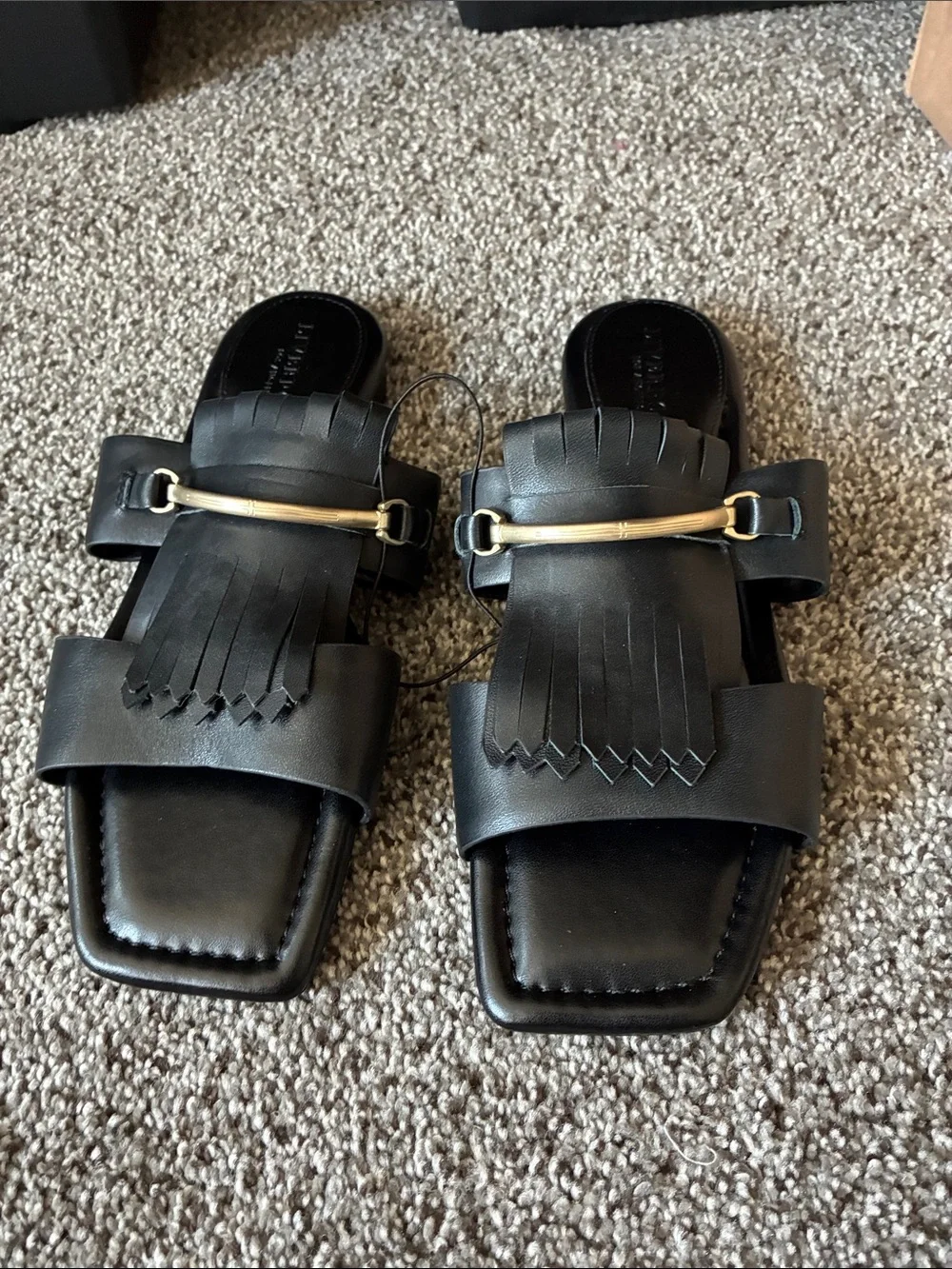 Liverpool black leather